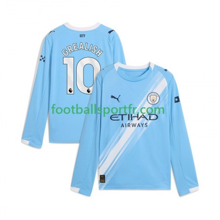 Tenue Manchester City Jack Grealish 10 Domicile 2025-2026 Maillot de Foot ML